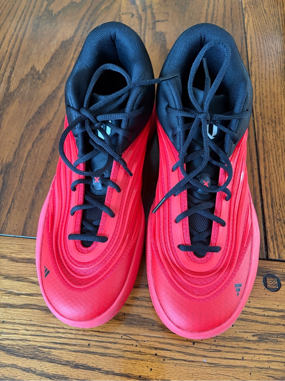 adidas Men’s Red and Black Athletic Sneakers